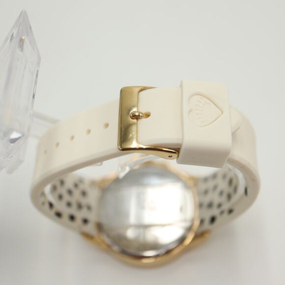 Juicy Couture Jetsetter White Gold Tone 38mm Watch Silicone Strap w New Battery - Picture 9 of 12